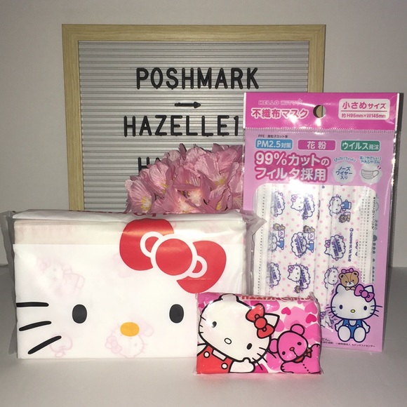 Hello Kitty Accessories - Hello Kitty Face Mask & Tissue (small & large)